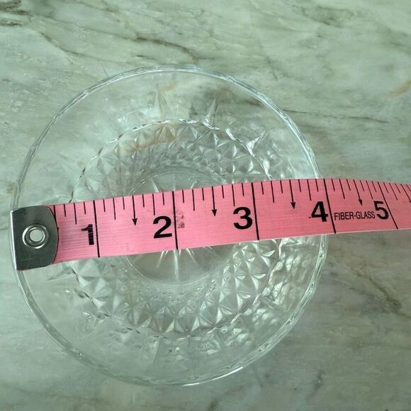 Arcoroc Arcopal France Diamond Star Clear Glass Small Berry Dessert 4 Bowls - Picture 5 of 9